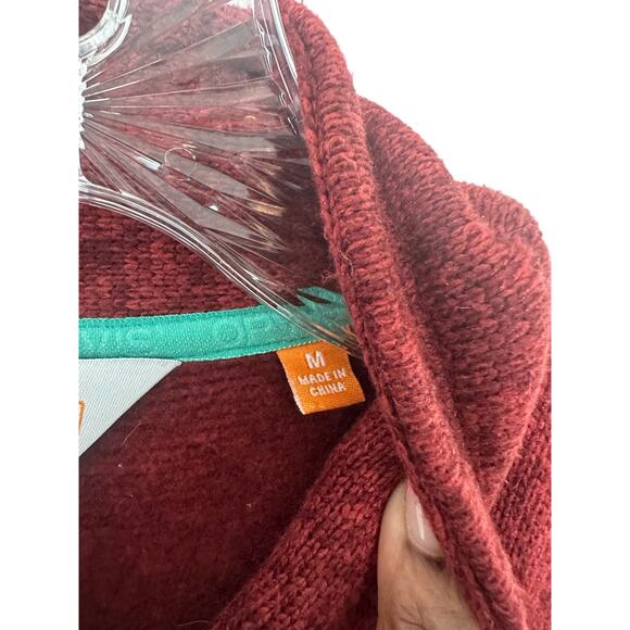 Orvis Women's Vest Red Microfleece Outdoor Gorpcore Full Zip Mockneck Medium - Picture 6 of 11